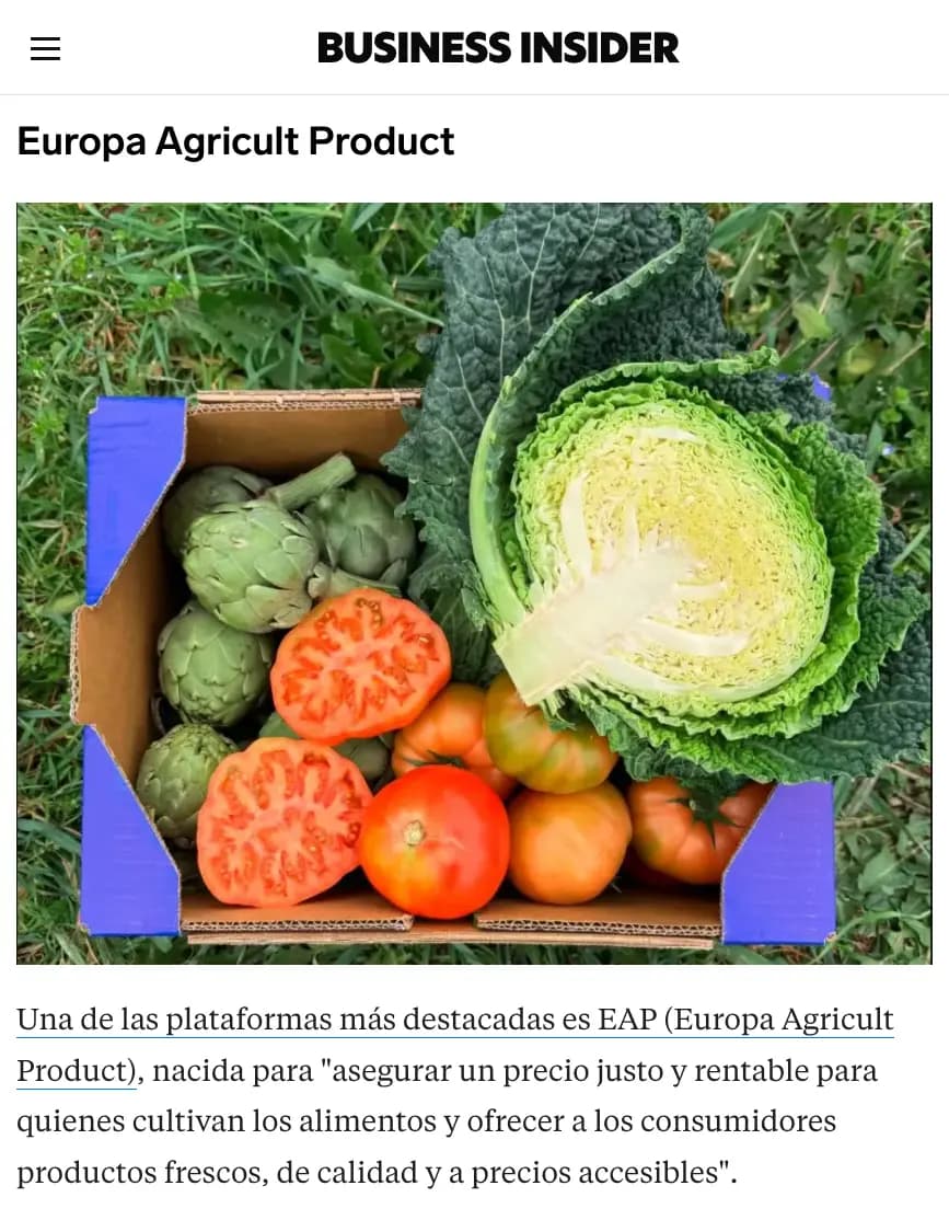 Una de las plataformas más destacadas es EAP (Europa Agricult Product)
